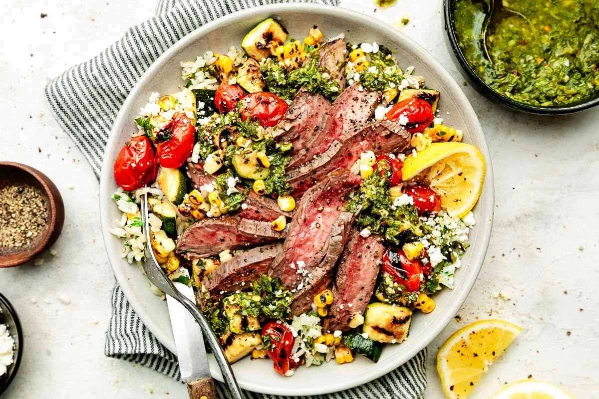 Chimichurri steak bowl